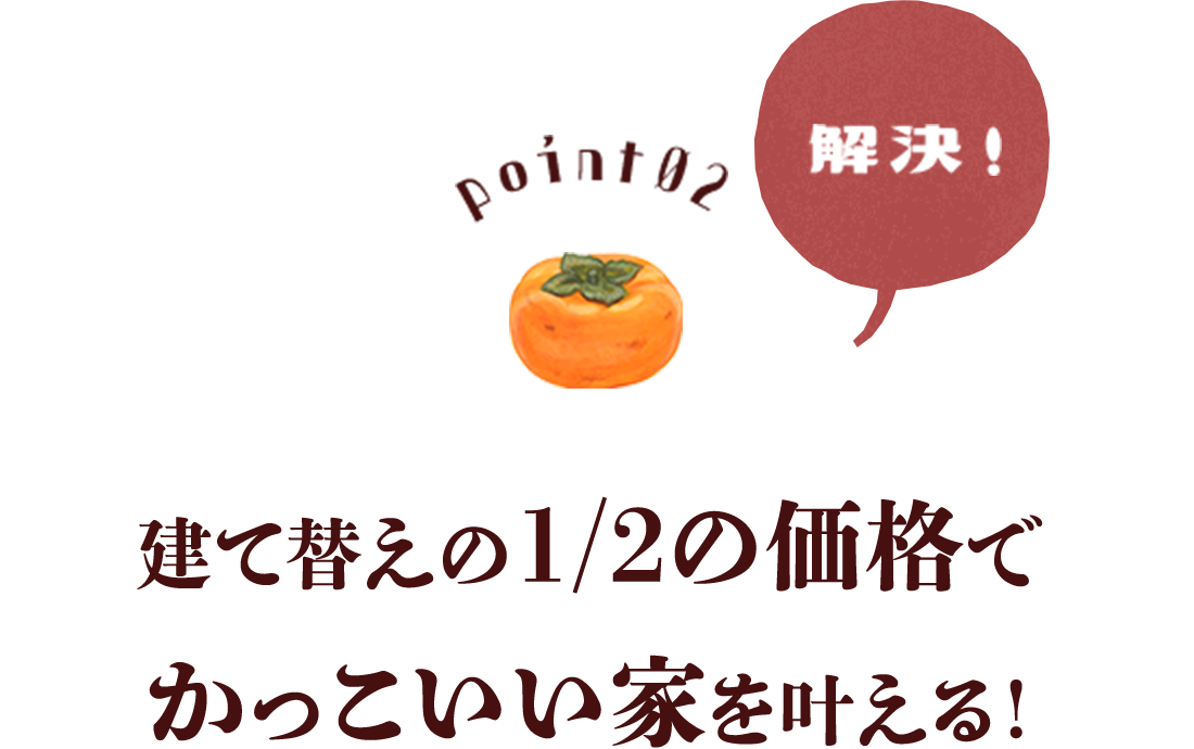 解決 建て替えの1/2の価格でかっこいい家を叶える！